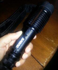 SABRE 2-in-1 Stun Gun with Flashlight and Belt Holster, Emits 1.60 Powerful Pain Inducing Microcoulombs (µC) Charge, 120 Lumen LED Flashlight, Rubberized Grip, Compact Design, Rechargeable 19 61180SOPErL