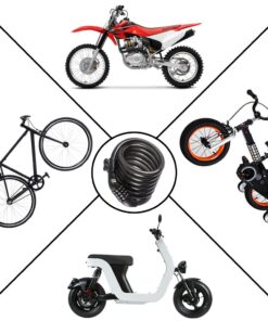 Etronic Bike Lock M6, Cable Lock 6 Feet Long Coiled Security Resettable Combo Combination Lock Bicycle Lock with Mounting Bracket Black 32 611CNv M4rL