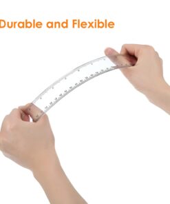 50 Pack Clear Plastic Ruler, 12 Inch Standard/Metric Rulers Straight Ruler Measuring Tool for Student School Office (Clear) 10 611EDQ9GocL