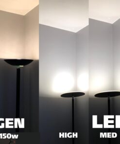 Brightech Sky LED Torchiere Super Bright Floor Lamp - Contemporary, High Lumen Light for Living Rooms & Offices - Dimmable, Indoor Pole Uplight for Bedroom Reading - Black 33 611JXIKYpXL 4