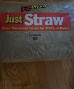 EZ-Straw Just Straw Clean Processed Straw – Multi Purpose - Small Bale (1 Cubic Foot) 1-(Pack) 15 611N5whRVUL