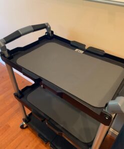 Olympia Tools 85-188 Pack-N-Roll Folding Collapsible Service Cart, Black, 50 Lb. Load Capacity per Shelf 150LB 62 611OlKs60kL