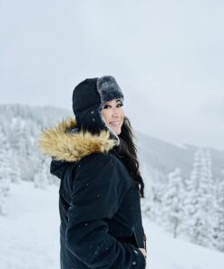 mysuntown Winter Hats for Women Men 2023, 22-24″ Winter Hat Hunting Trapper Hat Ushanka Ear Flap Chin Strap w/Windproof Mask Large Black 77 611RMW9OyOL