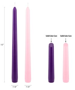Mega Candles 4 pcs Unscented Christmas Advent Taper Candle, Hand Poured Wax Candles 10 Inch x 7/8 Inch, Holidays, Church, Devotional, Celebration, Party & More 17 611SojUPMmL