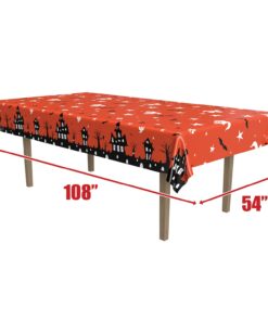 Beistle Haunted House Tablecover, 54” x 108” – Plastic Table Cloth, Rectangular Tablecloth, Halloween Tablecloth, Holiday Tablecloth, Halloween Plastic Tablecloth, Halloween Decorations 1 10 611X8Jb61EL