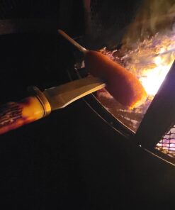 Uncle Henry 153UH Golden Spike Fixed Blade Knife with 5in High Carbon S.S. Blade, Staglon Handle, Sharpening Stone, Full Tang, and Leather Sheath for Hunting, Skinning, Camping, and Outdoors 153UH Golden Spike (Box) 26 611YeBUnjyL