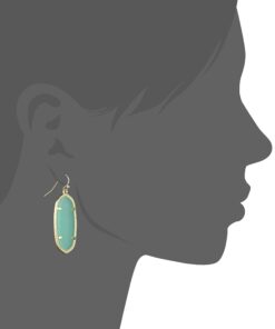 Kendra Scott Elle Drop Earrings for Women Chalcedony Glass/Gold plated 3 611b2ByPmbL