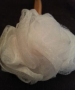 Shower Loofah on a Stick Body & Back Scrubber - Long Handled Mesh Bath Sponge Pouf Luffa Brush on a Stick with a Wood Handle for Men & Women - Easy Reach Body Wash & Lotion Applicator 1 Count (Pack of 1) 35 611buOnPOL