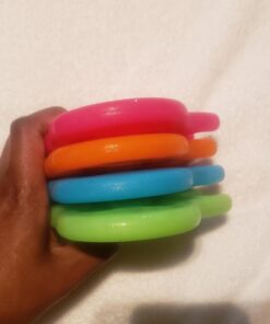 Fit & Fresh Cool Coolers Kids Lunch Box Ice Packs, Slim Ice Packs for Lunch Bags, Lunch Ice Packs Reusable-Multicolored 4 Pack (Penguin) Penguin 48 611bxNsSl9L 1