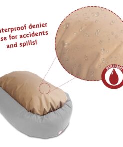 Majestic Pet 40 Inch Suede Calming Dog Bed Washable – Cozy Soft Round Dog Bed with Spine Support for Dogs to Rest their Head - Fluffy Donut Dog Bed 40x29x9 (Inch) - Round Pet Bed Large – Chocolate 40 in. 28 611dF G0kUL