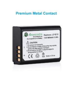 Powerextra 2 Pack LP-E10 Battery and Charger Compatible with Canon Rebel T3 T5 T6 T7 Kiss X50 Kiss X70 1100D 1200D1300D 2000D 1500D Digital Cameras 14 611fzIj6hVL