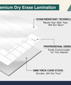 Large Dry Erase Wall Calendar - Not Folded 36” x 48” Undated Erasable Monthly Calendar - Reusable Wall Calendar For Home And Office Planner 22 611h4PLQfVL