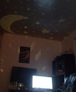 MOKOQI Star Projector Night Lights for Kids, Birthday Gifts for 1-4-6-14 Year Old Girl and Boy, Projection Lamp for Kids Bedroom, Glow in The Dark Stars and Moon for Child Asleep Peacefully- Purple 45 611hHhaurYL