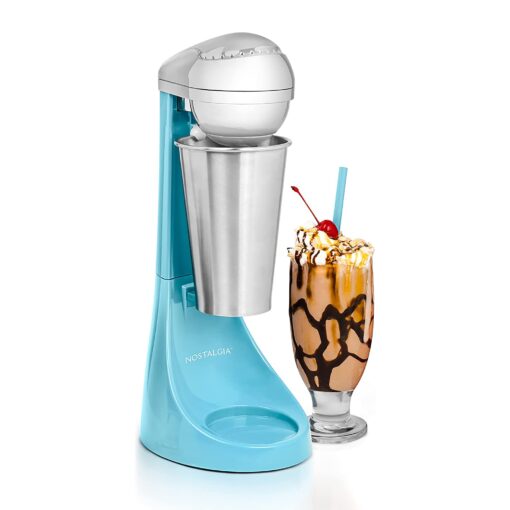 Nostalgia Electric MLKS100BL Two-Speed Milkshake Maker, Blue Blue Original