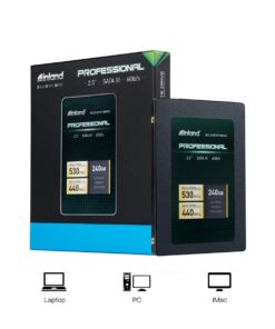 INLAND Professional 240GB SSD 3D NAND SATA III 6Gb/s 2.5" 7mm Internal Solid State Drive (240G) 18 611j46JtobL