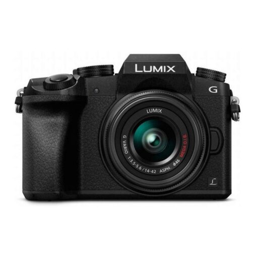 Panasonic LUMIX G7 4K Digital Camera, with LUMIX G VARIO 14-42mm Mega O.I.S. Lens, 16 Megapixel Mirrorless Camera, 3-Inch LCD, DMC-G7KK (Black) Black