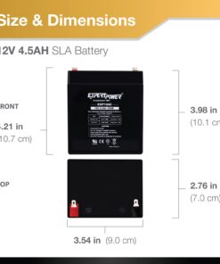 Alternative view of ExpertPower EXP1245 12V 4.5 Amp Rechargeable Battery for Security Systems