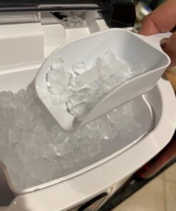 Kndko Nugget Ice Maker Countertop,34lbs/Day,Portable Crushed Ice Machine,Self Cleaning with One-Click Design & Removable Top Cover,Soft Chewable Pebble Ice Maker for Home Bar Camping RV,Black Basic 33lbs/day with pebble ice BLACK UPGRADE 1 38 611v2AlY69L