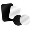 tryone Metal Plate for Magnetic Car Mount 4 Pack Disc with 3M Adhesive Compatible with Phone Magnets/Cell Phone Automobile Magnet Cradles, No Logo or Hole, 2 Rectangle 2 Round, Black&Silver 21 611vGM524WL 2