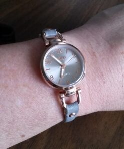 Accutime XOXO Women's Analog Watch with Rose Gold-Tone Case, Gray Sunray Dial, Narrow Gray Leather Strap - Official XOXO Woman's Rose-Gold Watch - Model: XO3400 44 611vRCD8zmL