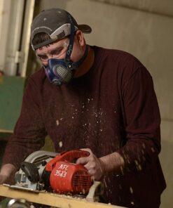 GVS Elipse P100 Dust Half Mask Respirator with replaceable and reusable filters included, Blue 32 611wU3ZBd8L