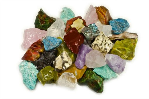 Hypnotic Gems Materials: 3 lbs (Best Value) Hand Bagged 17 Stone Type Madagascar Mix - Natural Raw Stones & Fountain Rocks for Cabbing, Cutting, Lapidary, Tumbling, Polishing & Reiki Crystal Healing #C: 3 Pound Lot #A: Superior 17 Stone Mix