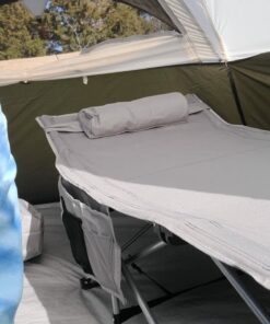 Alpcour Folding Camping Cot – Deluxe Collapsible Single Person Bed in a Bag w/Pillow for Indoor & Outdoor Use – Ultra Lightweight, Comfortable, Heavy Duty Design Holds Adults & Kids Up to 300 Lbs Grey 32 6121RlmXzDL