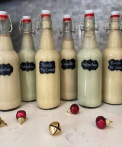 Otis Classic Swing Top Glass Bottles - Set of 6, 16oz w/Marker & Labels - Clear Bottle with Caps for Juice, Water, Kombucha, Wine, Beer Brewing, Kefir Milk or Eggnog 35 6121c01ebZL