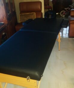 BestMassage Portable 84 Inches Long 28 Inchs Wide Hight Adjustable Table 2 Folding Massage Spa Facial Cradle Salon Bed W/Carry Case, 1 Count (Pack of 1), Black 38 6122IQftaL