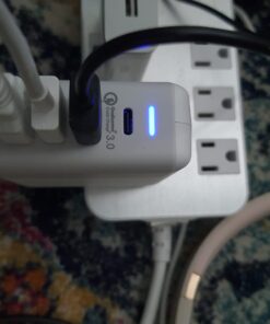 USB C Charger 40W, AMLINK 4 Port USB Wall Charger, QC 3.0 Fast Charging Block, USB Charger with Foldable Plug Power Adapter for iPhone 15/14/13/12/Plus/Pro/Pro Max, Galaxy, Note, Pixel White 38 6122j1BlalL