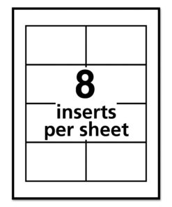 Avery Name Badge Inserts, Print or Write, 2-1/4 Inch x 3-1/2 Inch, 400 Card Stock Refills (5390), White 1 11 6124HRk4WWL