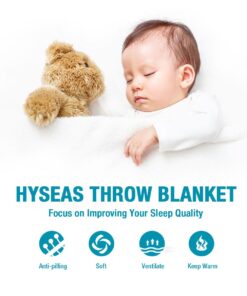 HYSEAS Flannel Fleece Throw Blanket Chocolate - Super Soft Plush Microfiber Solid Blanket for Couch, Bed, Chair, Sofa - Fuzzy Cozy Lightweight - 50x60 Inch Throw(50"x60") 22 6124XebM2IL