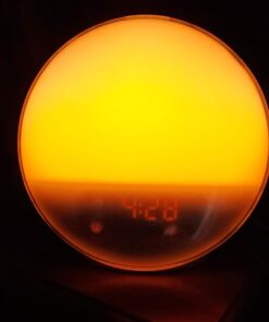 Sunrise Alarm Clock for Heavy Sleepers, Wake Up Light with Sunrise/Sunset Simulation, Dual Alarms & Natural Sounds, Snooze & Sleep Aid, FM Radio, 7 Colors Night Light for Bedroom, Ideal for Gift Classic Version 38 6126 37f5yL