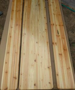 Giantex 70'' 3-Piece Portable Folding Picnic Beer Table with Seating Set Wooden Top Picnic Table for Patio Outdoor Activities Garden Use, 30'' Table Height Black(iron Frame); Wooden(tabletop & Chair Seats) 36 612C3xFVgL