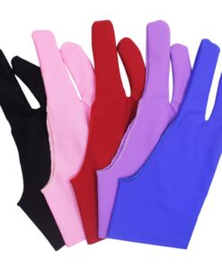 SENHAI 5 PCS Artist Glove for Drawing Tablets, 5 Colors Free Size Gloves for Graphic Tablet Left or Right Hand - Blue, Pink, Black, Purple, Red 5 Colors - Sapphire Blue, Pink, Black, Purple, Red