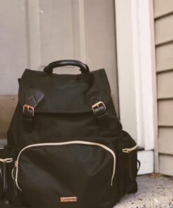 Baby Diaper Bag Backpack with Stroller Hooks, Pipi bear Multi-function Stylish Travel Diaper Back Pack for Mom and Dad, Baby Changing Bag, Maternity Nappy Bag for Boys and Girls, Large Capacity, Black 72 612FCtnCVDL