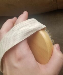 Dry Brushing Body Brush - Best for Exfoliating Dry Skin, Lymphatic Drainage and Cellulite Treatment - Organic Spa Exfoliator and Massage Scrub Brush with Natural Boar Bristles 1 Count (Pack of 1) 46 612GMMVLnL