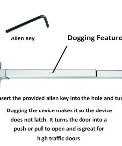 Dynasty Hardware Push Bar Panic Exit Device Aluminum 8 612IVXXl0qL