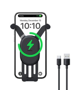 Wireless Car Charger, Baseus 15W Fast Charging Phone Mount for Car Vent, Car Phone Holder with Enlarged Charging Coil for iPhone 15 14 13 12 11 10 8 Pro Max Xs, Samsung Galaxy S&Note Series Google LG 36 612KruktYZL