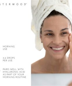 ASTERWOOD NATURALS Pure Vitamin C Facial Serum for Skin Organic Hyaluronic Acid Added; Brightening, Smoothing, Hydrating; Fragrance Free, Paraben Free, 29 ml/1 oz 1 Fl Oz (Pack of 1) 11 612LrJjG5L