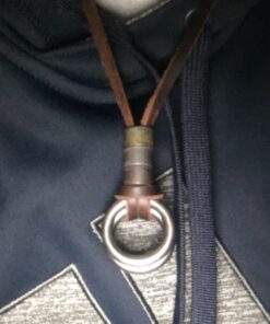 FIBO STEEL Alloy Vinatge Pendant Necklace for Men Leather Chain Adjustable 2 Pcs a Set 43 612LtLVcWKL