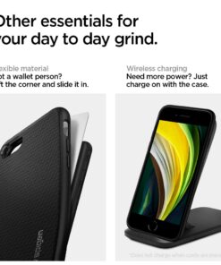 Spigen Liquid Air Armor Designed for iPhone SE 2020 Case/Designed for iPhone 8 Case (2017) / Designed for iPhone 7 Case (2016) - Black 36 612M0tRwVOL