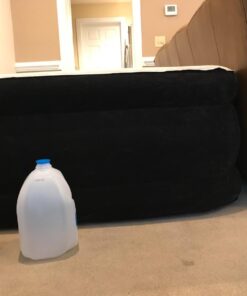 King Koil Luxury Air Mattress Queen with Built-in Pump for Home, 20” Queen Size Inflatable Airbed Luxury Double High Adjustable Blow Up Mattress, Durable - Portable and Waterproof, Black 20 Inch 48 612N4774N1L