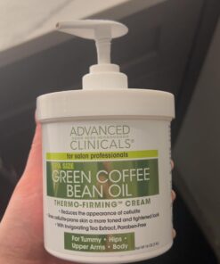 Advanced Clinicals Green Coffee Bean Lift & Slim Body Cream Skin Care Anti Cellulite Cream | Caffeine Body Lotion Balm To Firm, Tighten, & Hydrate Look Of Legs, Arms, Tummy, Butt, & Thighs, 16 Ounce 16 Ounce (Pack of 1) 31 612NnGBUivL 1