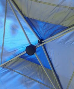 Crown Shades 10x10 Pop up Canopy Outside Canopy, Patented One Push Tent Canopy with Wheeled Carry Bag, Bonus 8 Stakes and 4 Ropes, Blue 59 612PDeEfNJL