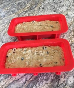 Silicone Large Bread Pan and 1 Loaf Pan 2PCS | Non-Stick Baking Mold | Premium Kitchen Pan | Dishwasher Safe 9.25L x 3.9W | Flexible Easy release for Homemade Cakes, Breads, Meatloaf and quiche. 1 Loaf 2PC 41 612PF4CvqBL