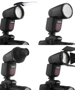 Godox V1-N Round Head Camera Flash Speedlite Flash for Nikon, TTL Flash Speedlight, 2.4G 1/8000s HSS 76Ws, 10 Level LED Modeling Lamp, 480 Full Power Shots, 1.5s Recycle Time 2600mAh Li-ion Battery 17 612QNAcAeqL