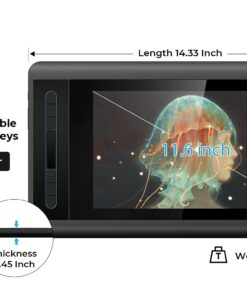 Alternative view of XP-PEN Artist12 11.6 Inch FHD Drawing Monitor Pen Display Graphic Monitor with PN06 Battery-Free Multi-Function Pen Holder and Glove 8192 Pressure Sensitivity