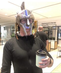 AnNafi® Gladiator Maximus Arena Helmet | Medieval Wearable Mens Helmet Full Size | Halloween Party Costumes | Larp Clothings Movie Dresses w Inner Liner 13 612TGNwL5DL