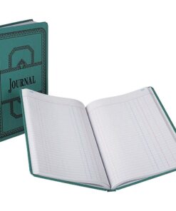 Boorum & Pease® Canvas Account Book, Journal, 16 Lb., 12 1/8" x 7 5/8", 300 Pages, Blue 12 612TXx75XGL